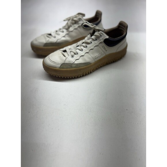 Chloe Frankie Low-Top Sneaker White US 9 EU 39 Leather Made In Italy - Picture 1 of 9
